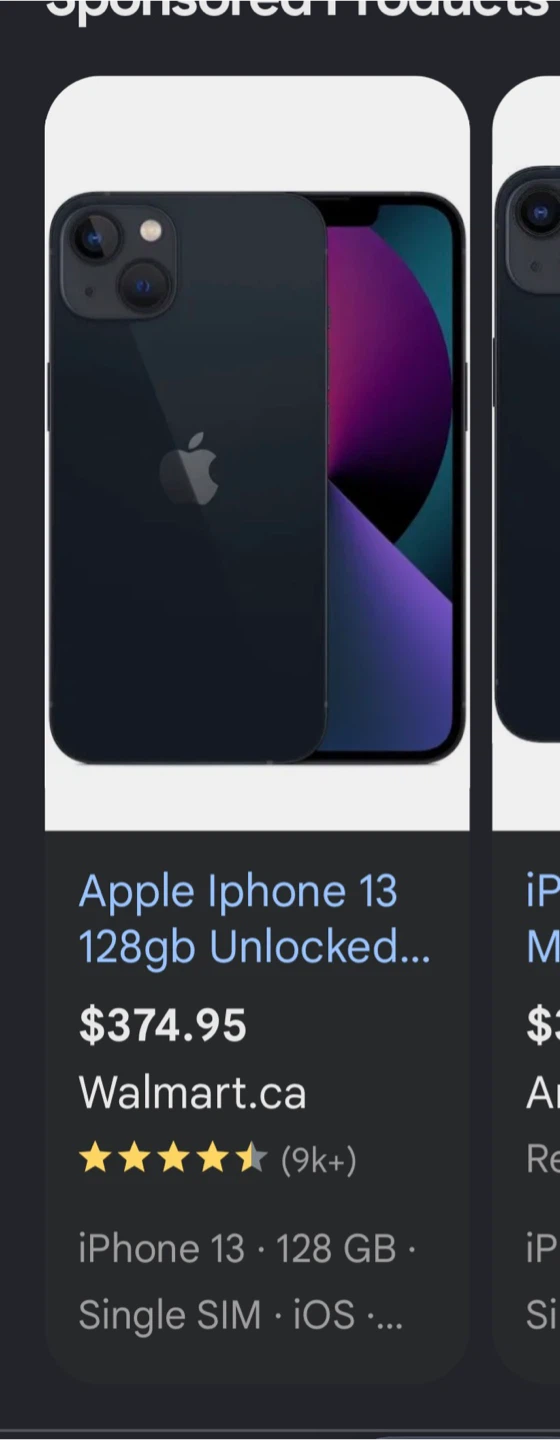 Midnight Blue IPhone 13 (128g)