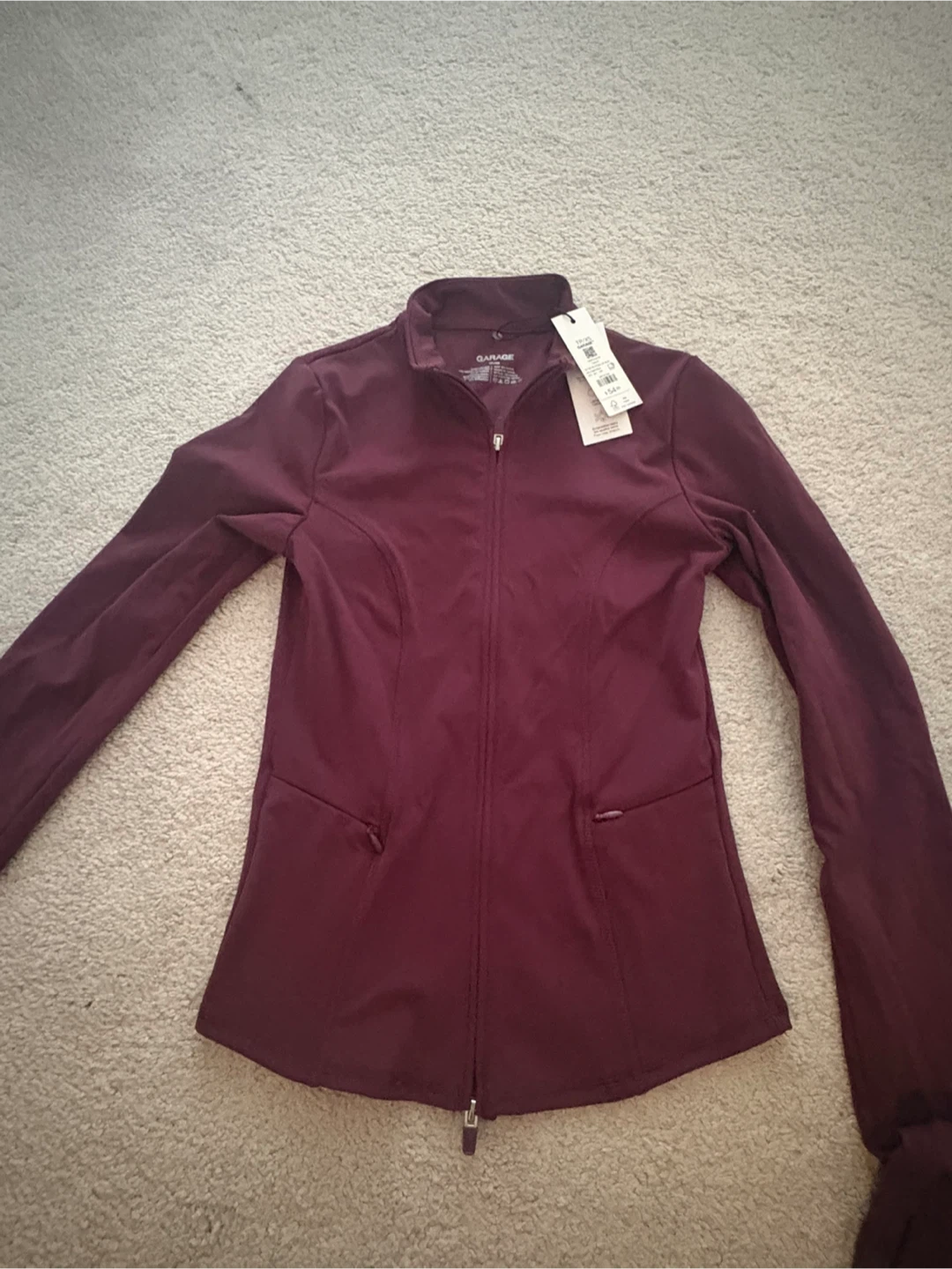 Garage Burgundy Zip-Up Jacket