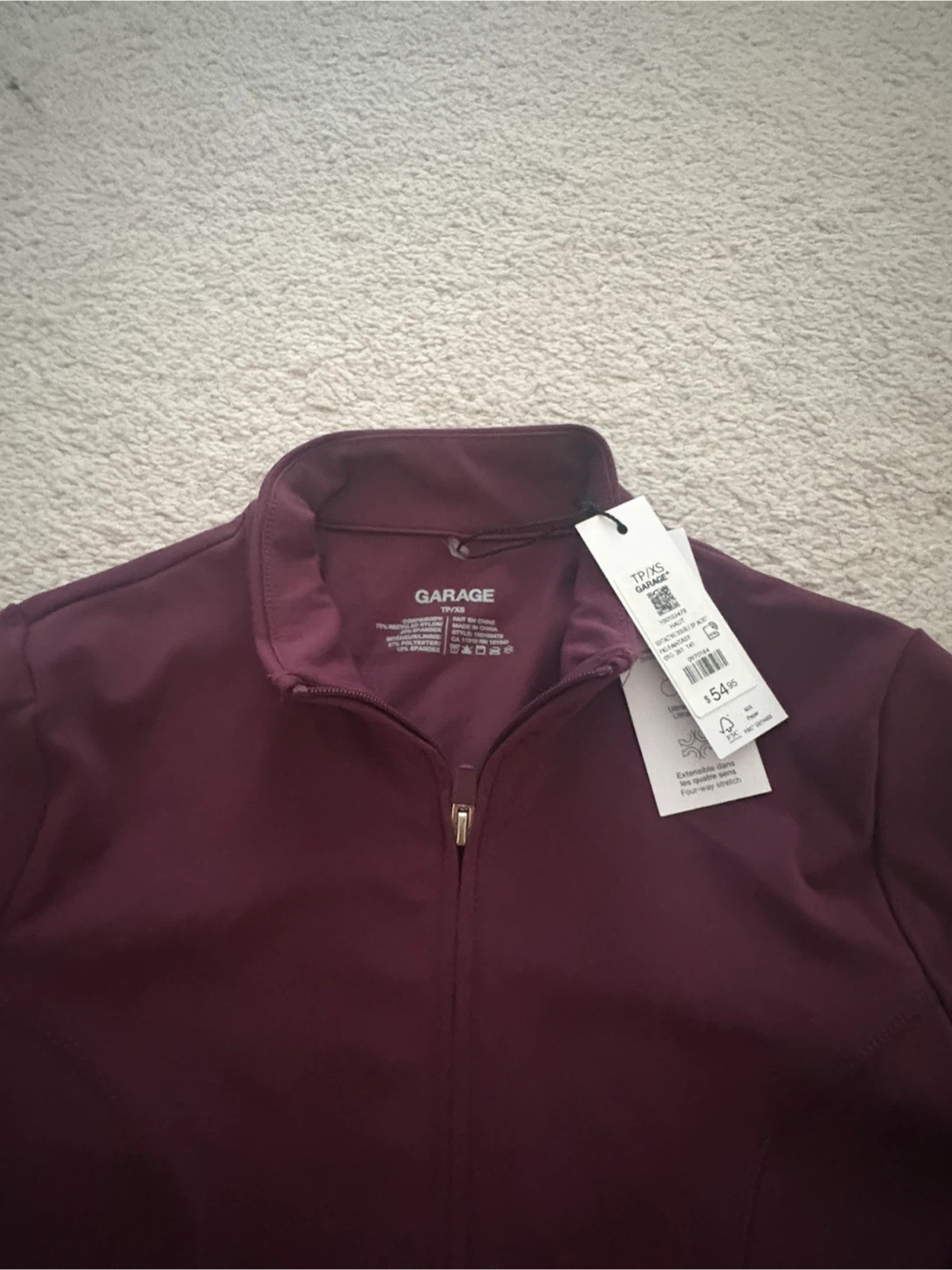 Garage Burgundy Zip-Up Jacket - photo 2