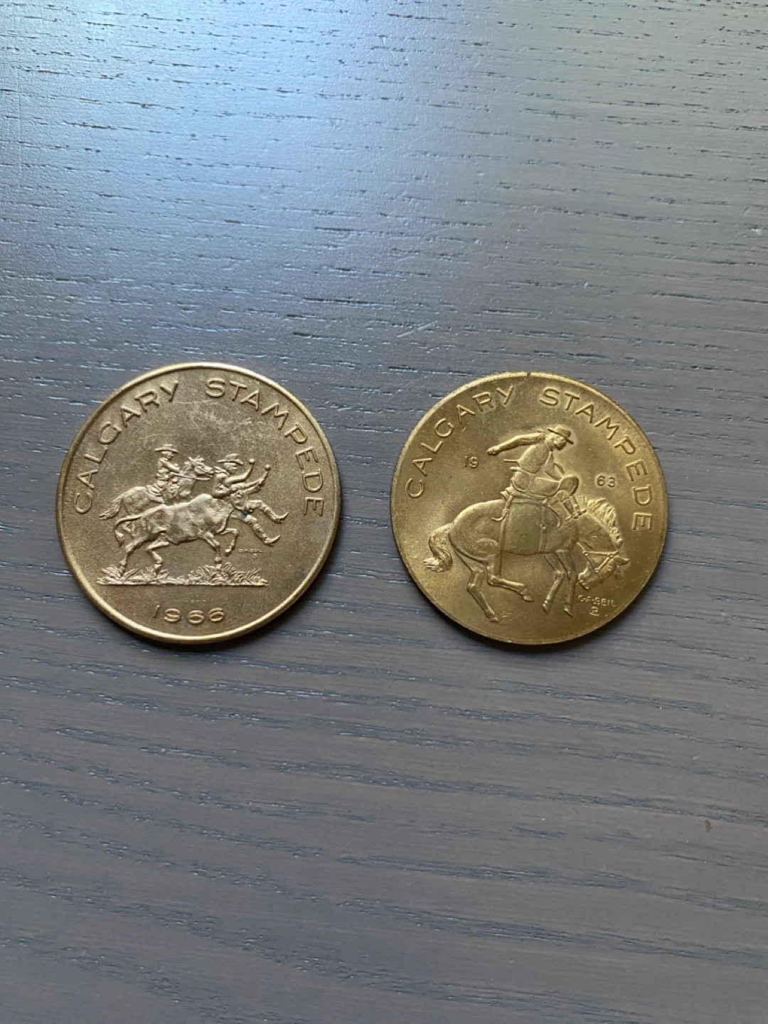 Calgary Stampede Souvenir Dollar Coins (1966 & 1963)