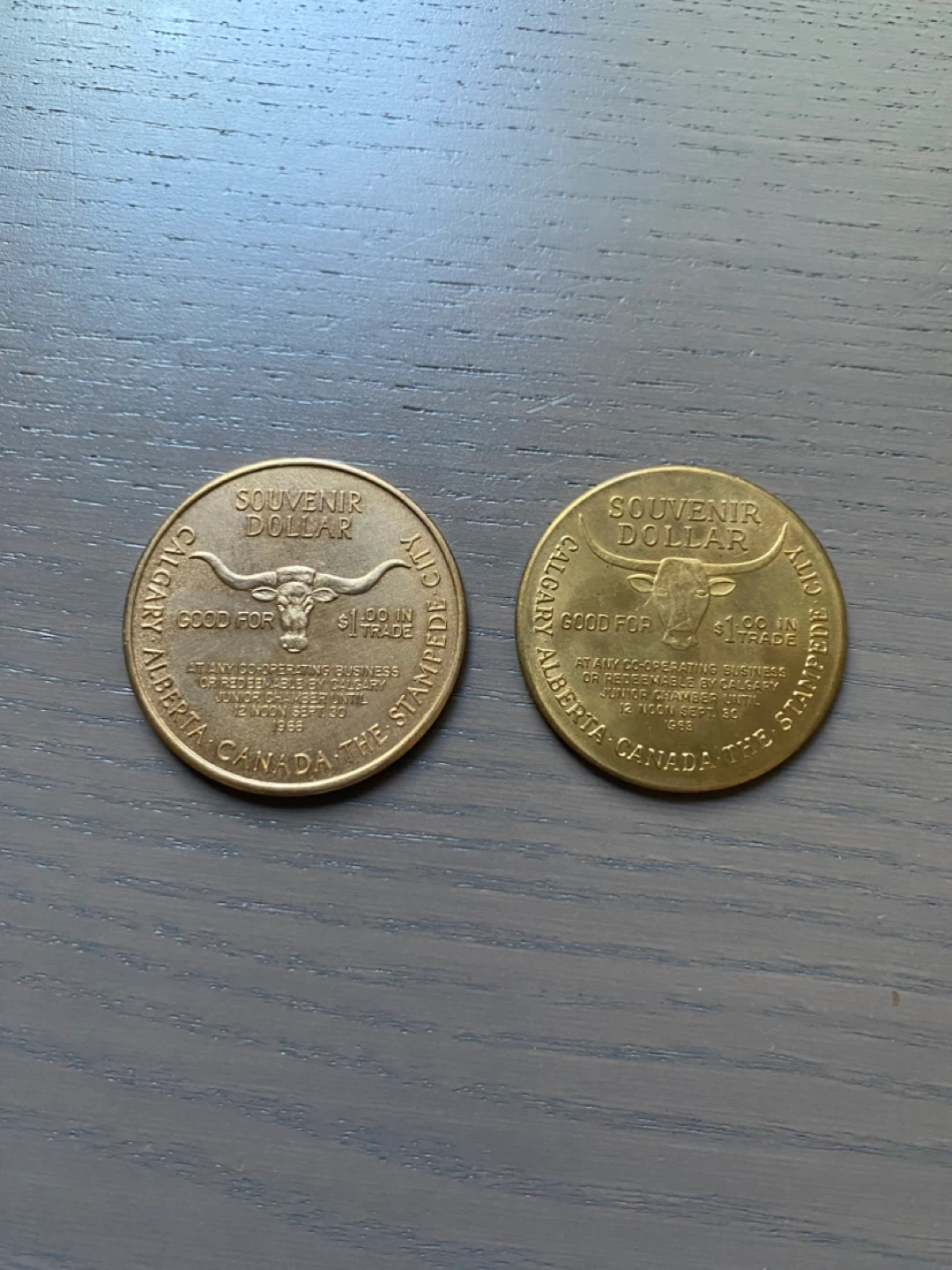 Calgary Stampede Souvenir Dollar Coins (1966 & 1963) - photo 2