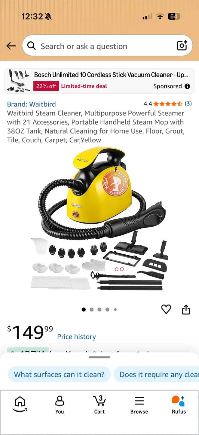 Waitbird Multipurpose Powerful Steam Cleaner - photo 2