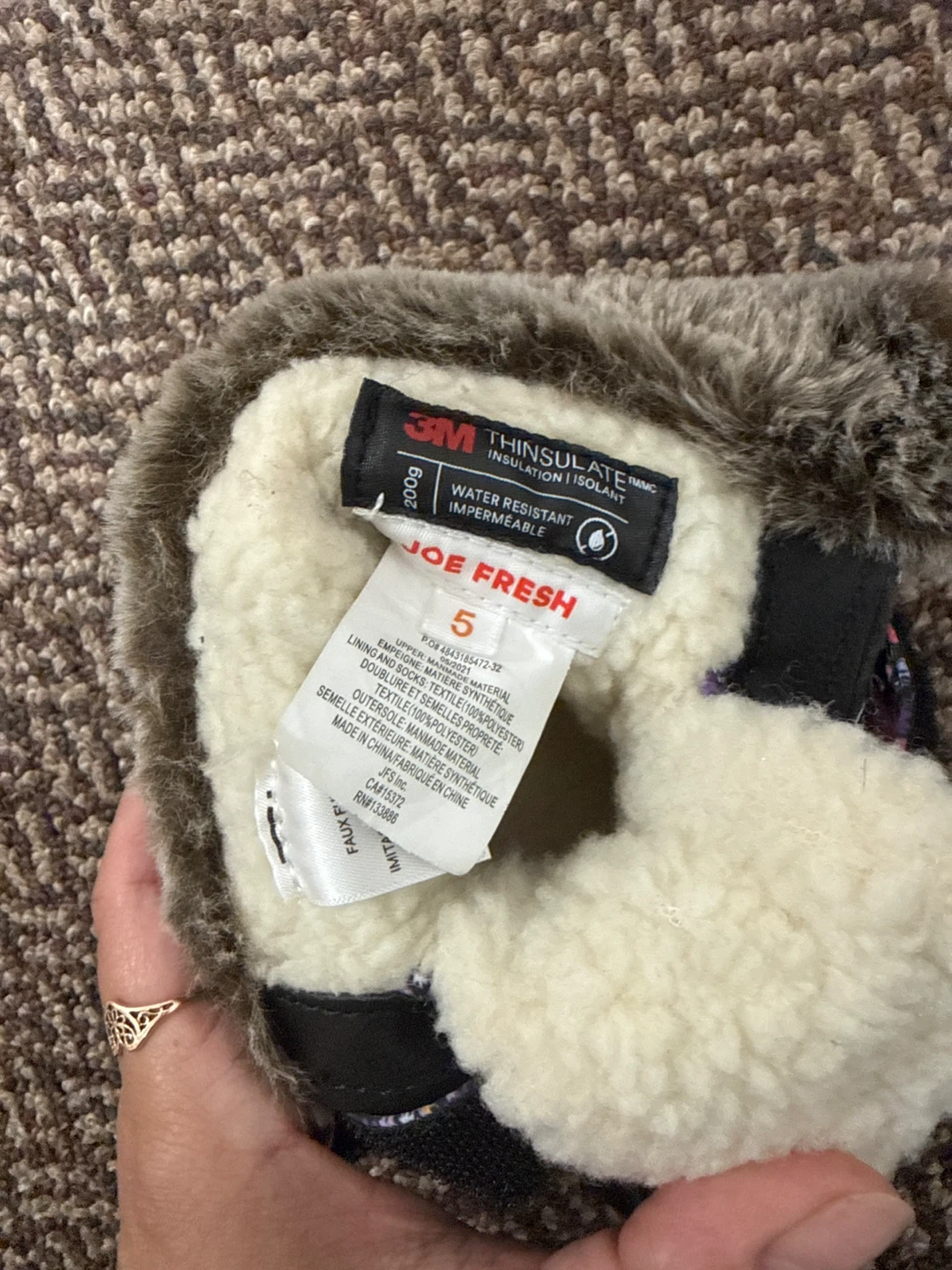 Joe Fresh Toddler Snow Boots Size 5 - photo 2