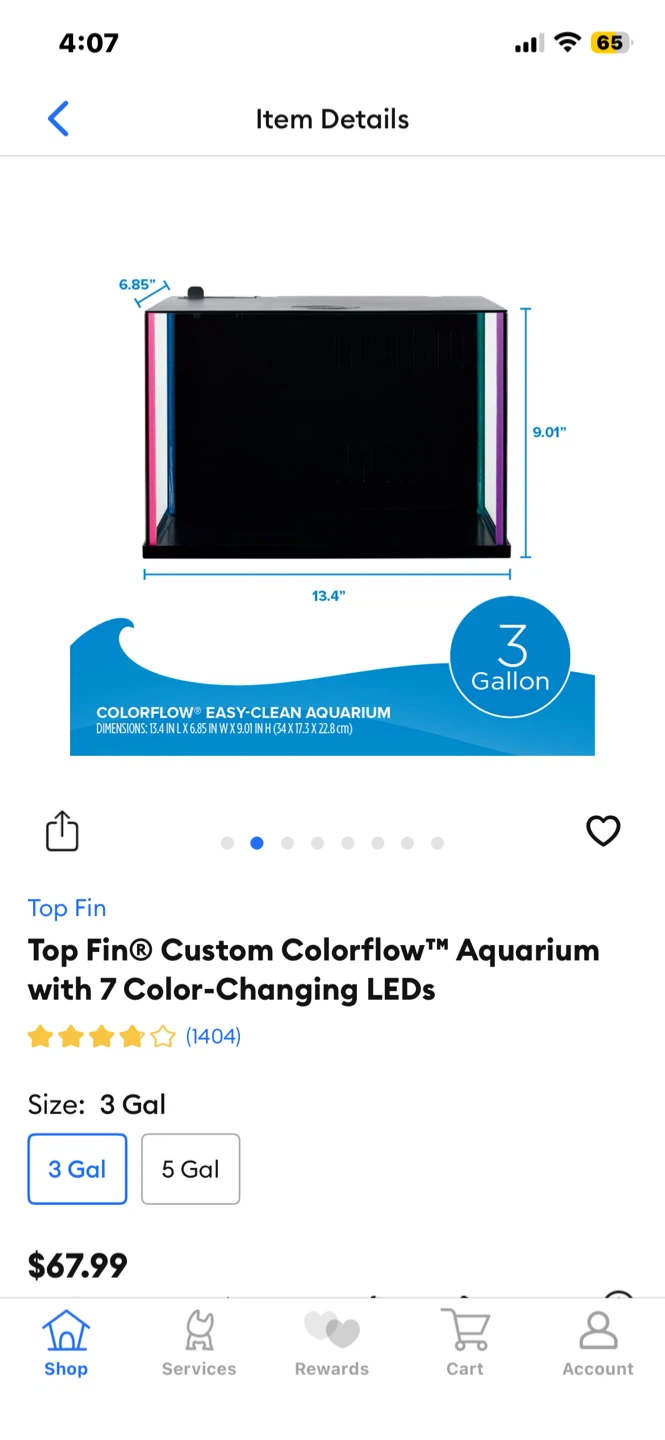3 Gallon Fish Tank Colour Changing - photo 5