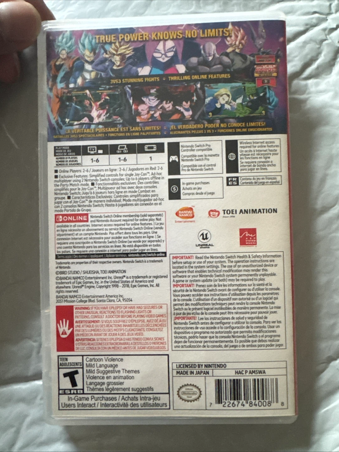 Nintendo Switch Dragon Ball FighterZ Video Game - photo 3