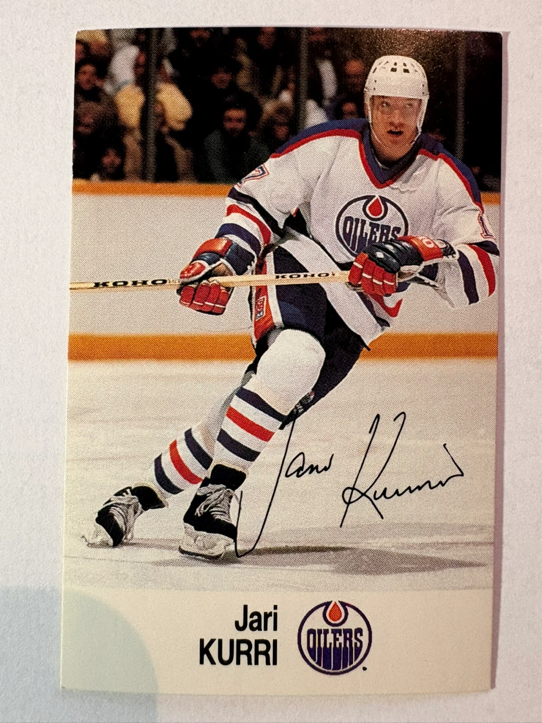 Jari Kurri Edmonton Oilers Hockey Card