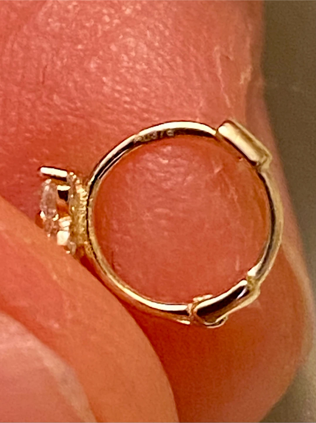 10K Gold Moissanites Cluster Hoop Earrings - photo 2