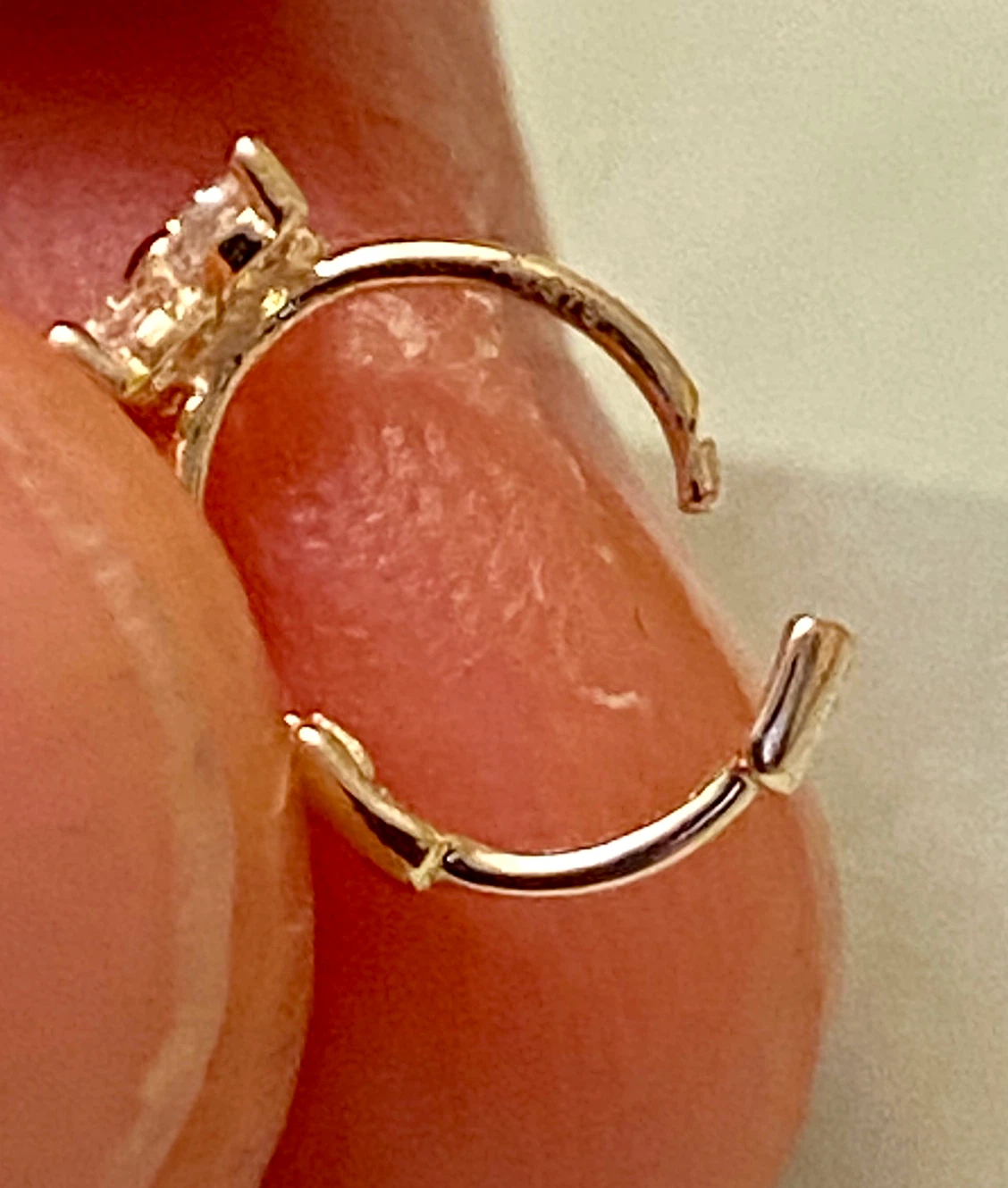 10K Gold Moissanites Cluster Hoop Earrings - photo 3