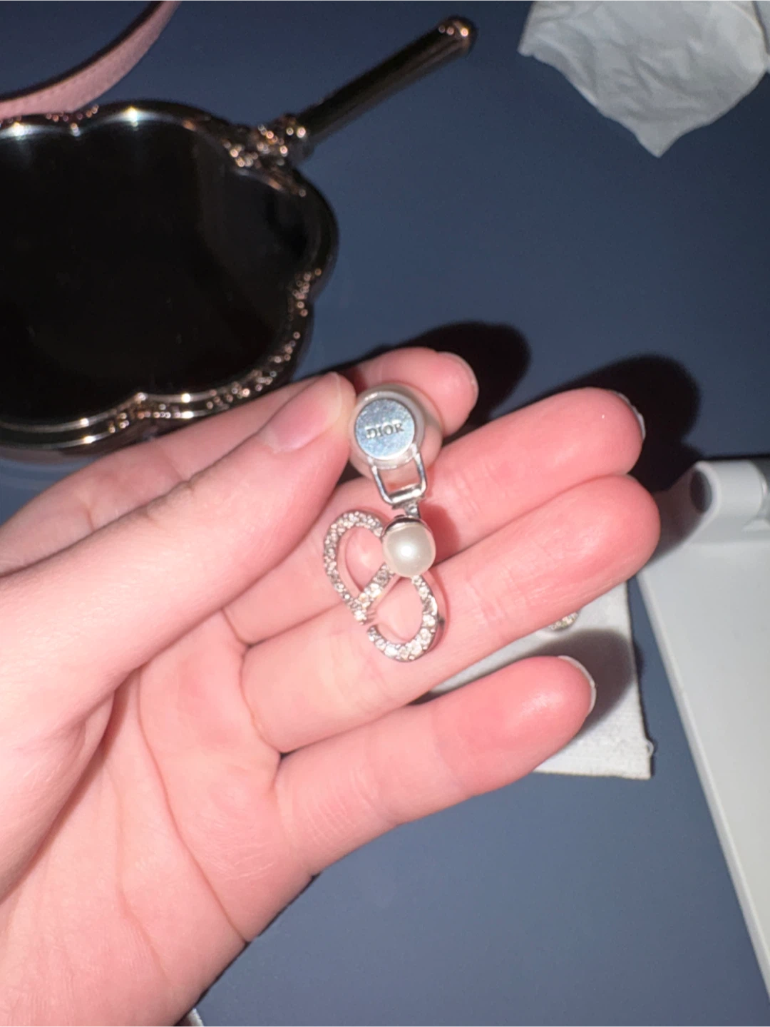 Dior Pearl and CD Logo Earrings - photo 3