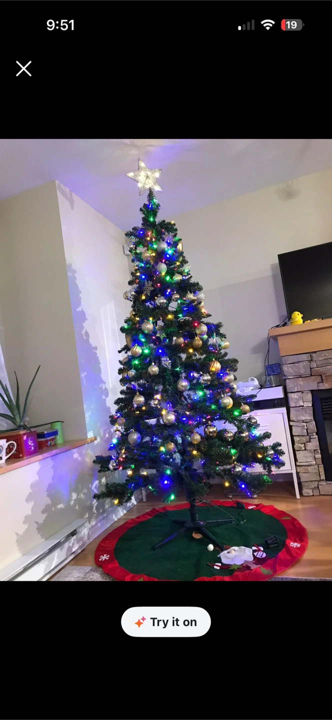 Pre-lit Christmas Tree with Ornaments and Tree Skirt - photo 2