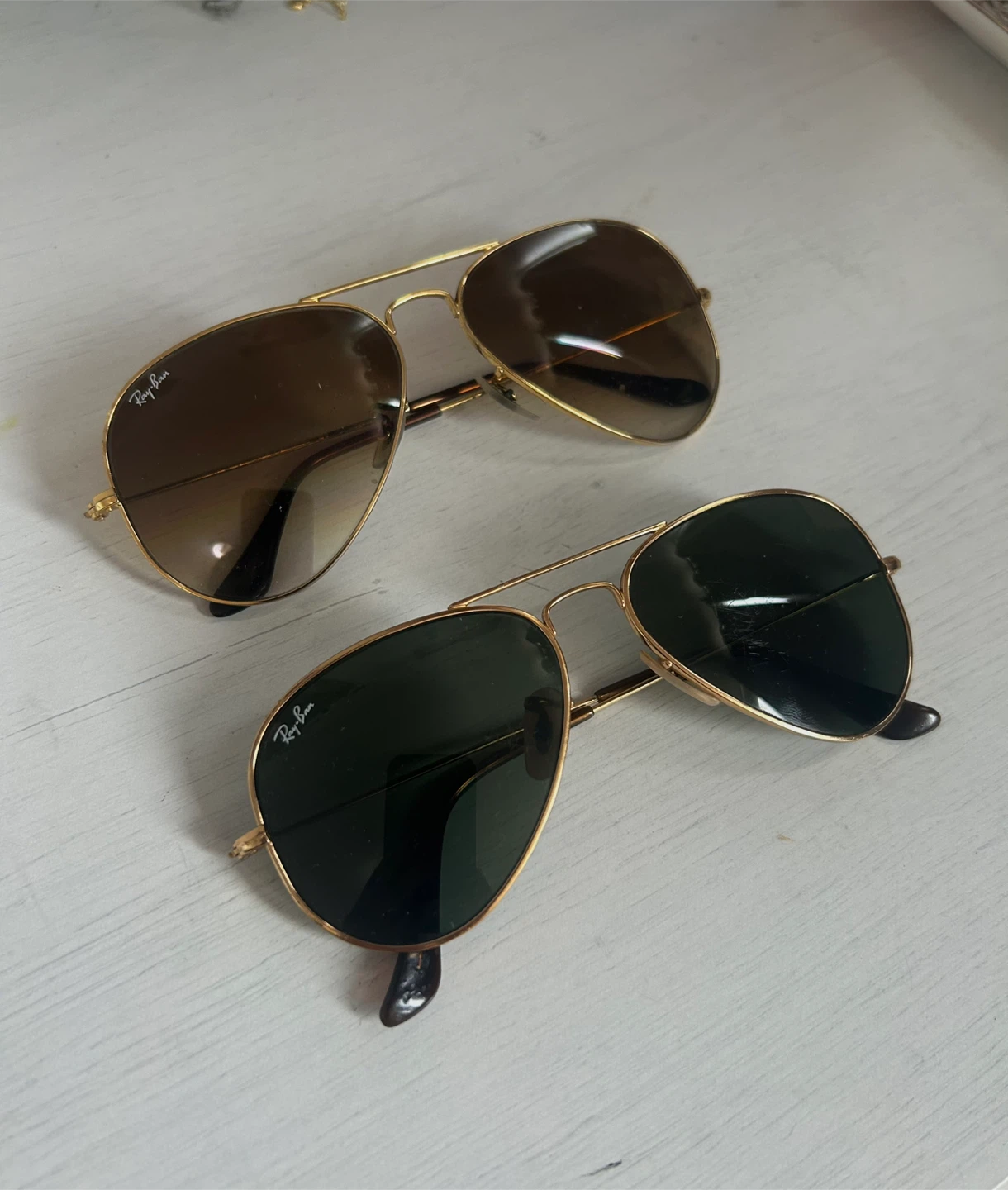 2 Ray-Ban Aviator Sunglasses (Titanium)