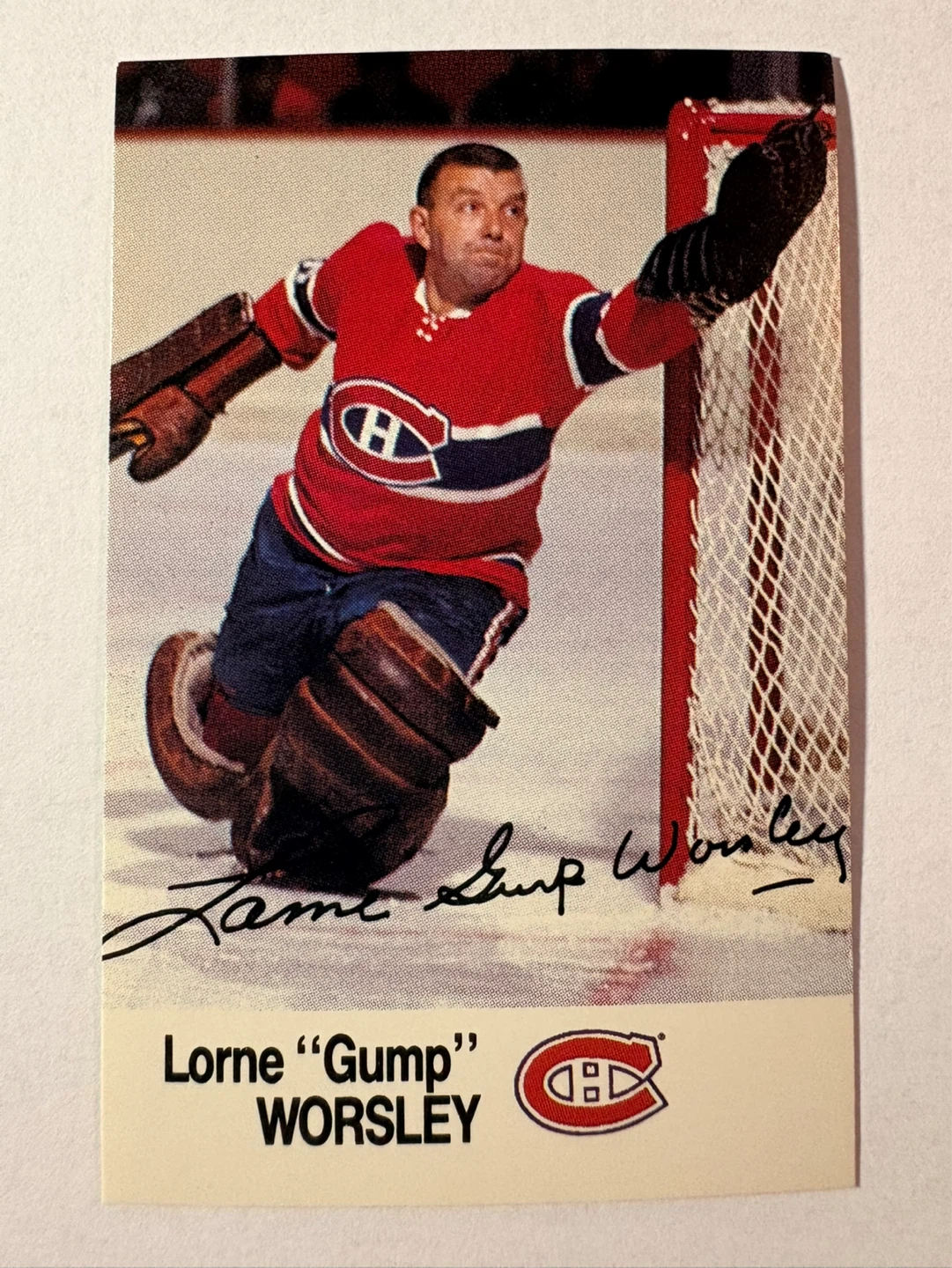 ESSO NHL All-Star Collection Lorne "Gump" Worsley Hockey Card