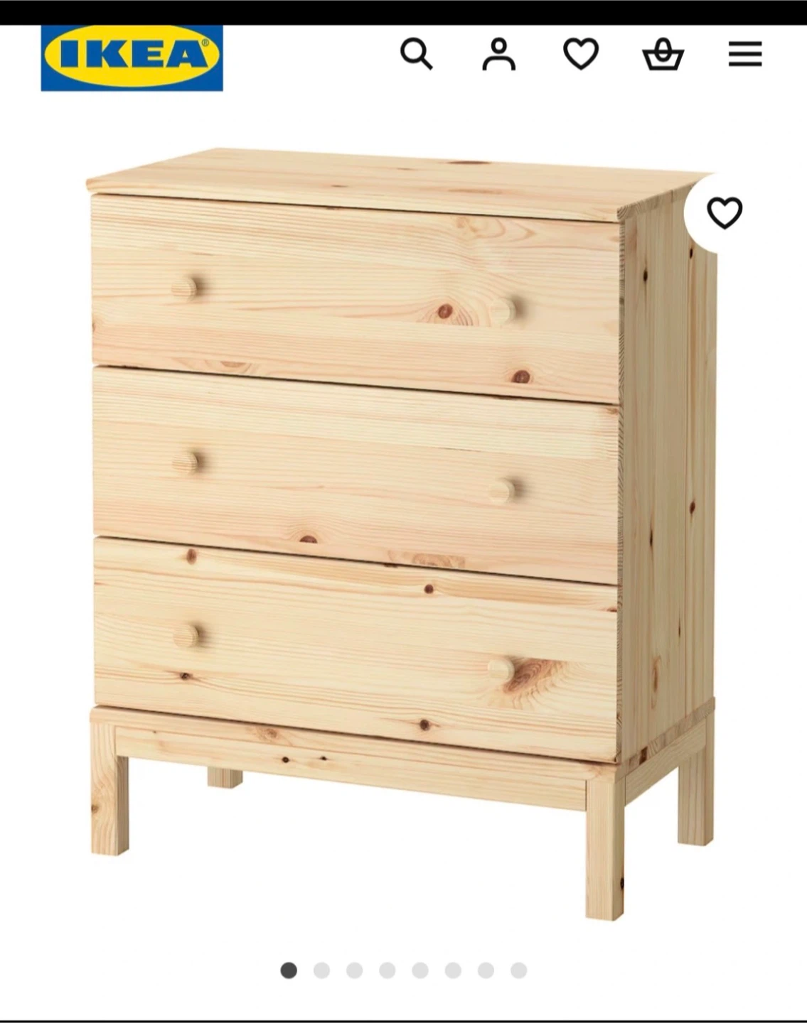 IKEA HEMNES 3-drawer chest of drawers and Mirror