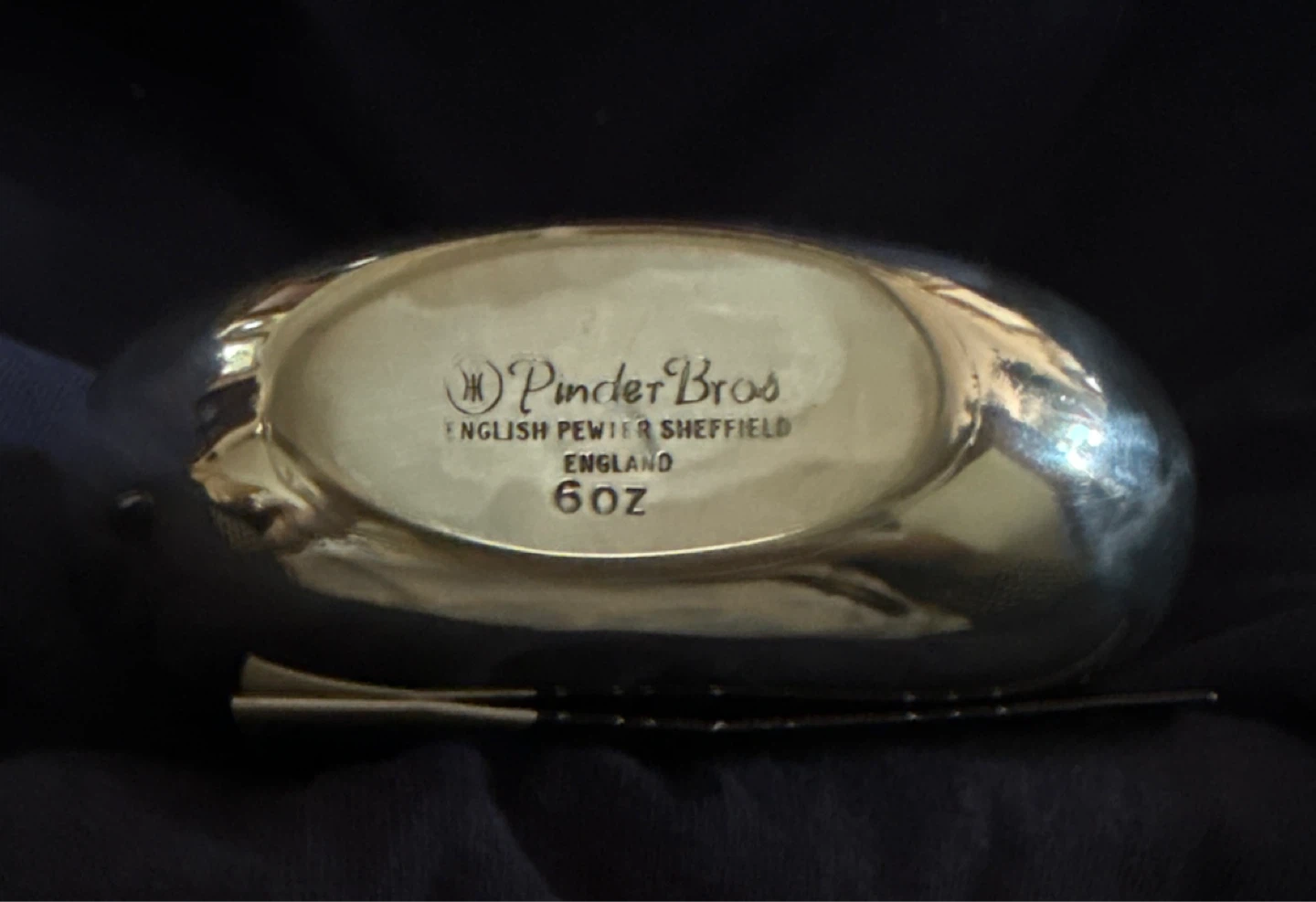 Vintage Pinder Bros English Pewter Flask Canteen - photo 2