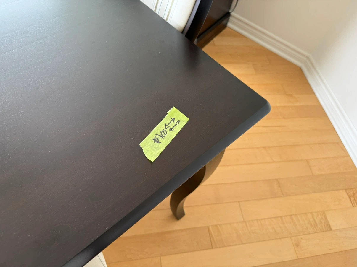 Dark Brown Dining Table with 6 Chairs - photo 3