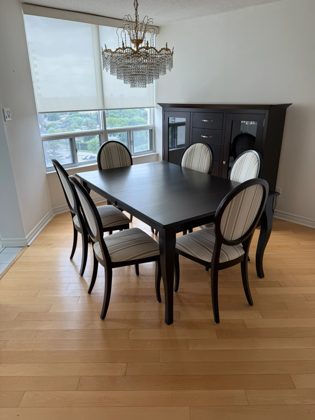 Dark Brown Dining Table with 6 Chairs - photo 4