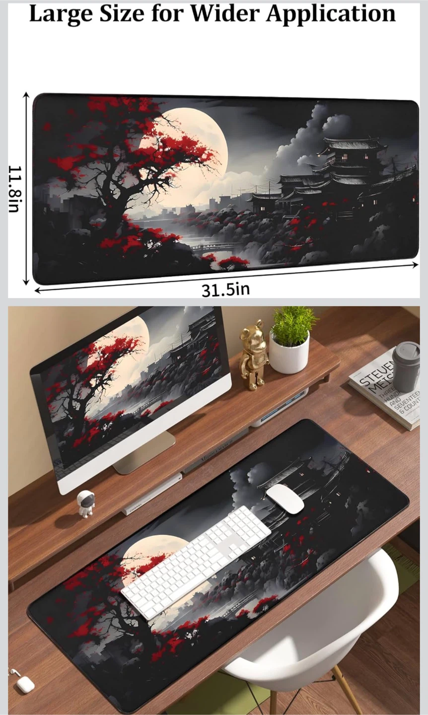 Large Gaming Mouse Pad - Japanese Castle Art - photo 2