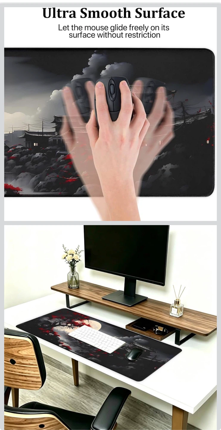 Large Gaming Mouse Pad - Japanese Castle Art - photo 4