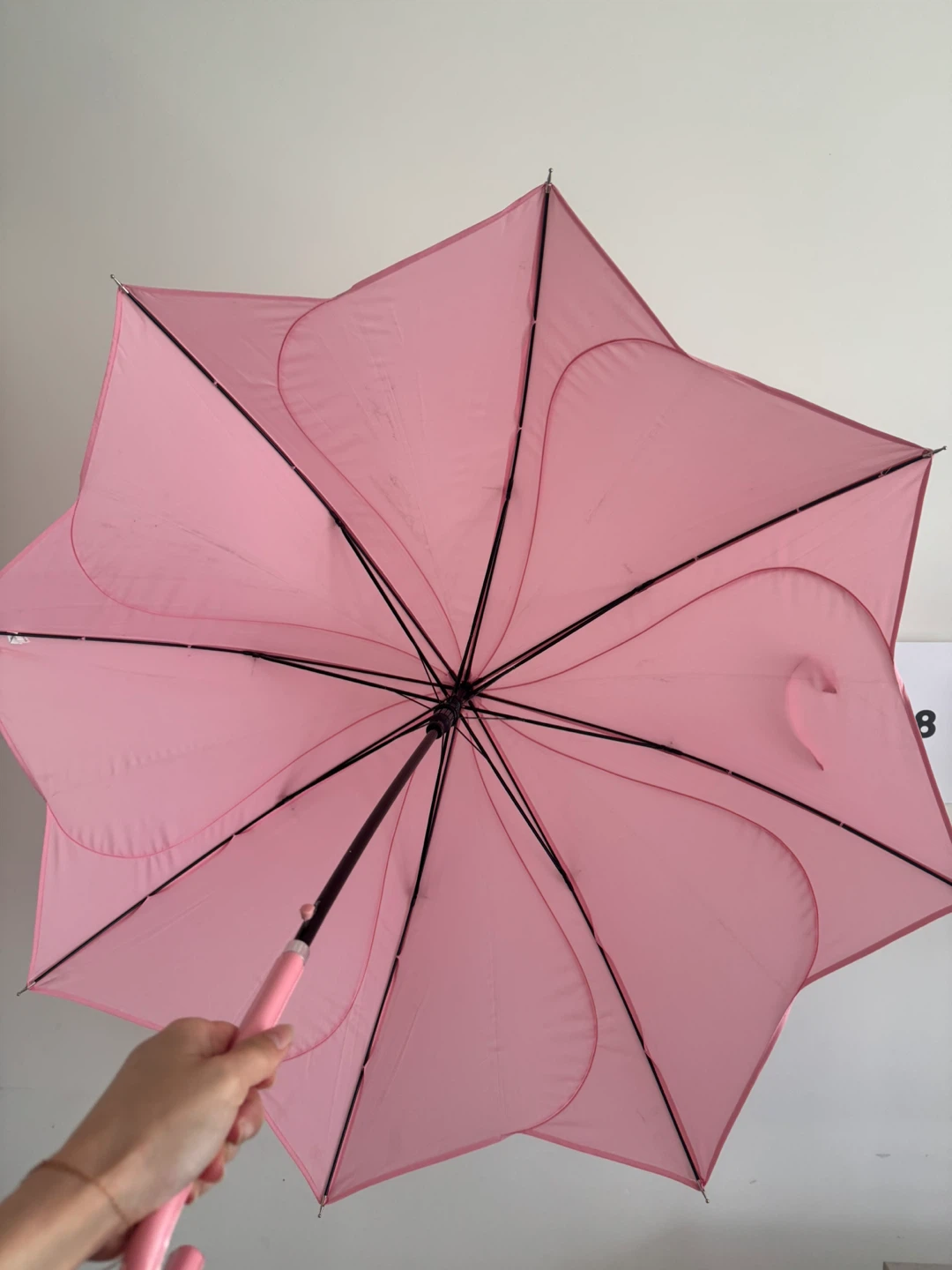 Pink Umbrella with J-Handle
