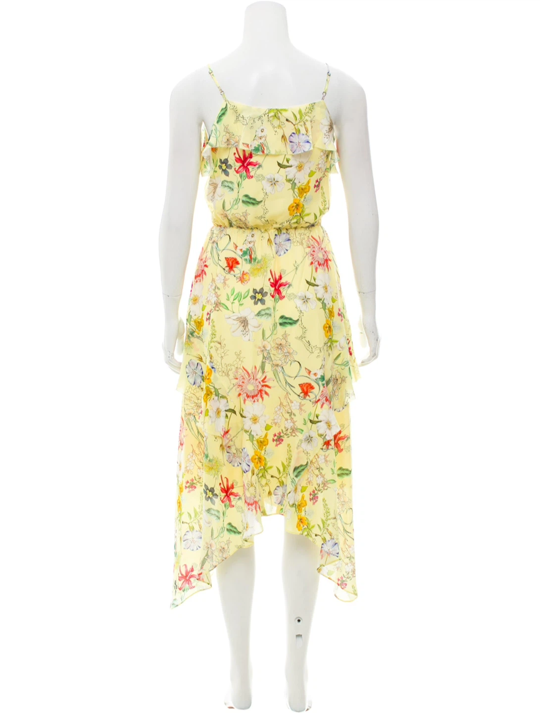 Parker Silk Floral Ruffle Dress XS - photo 3