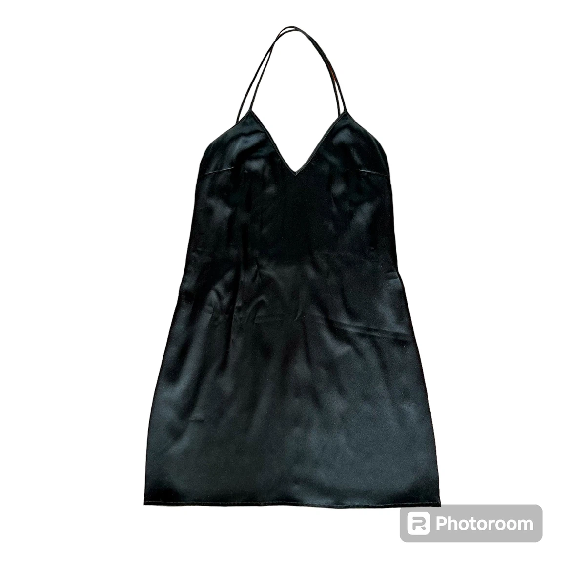 Le Merceau Low-Back Black Silk Slip Mini Dress XS/S - photo 5