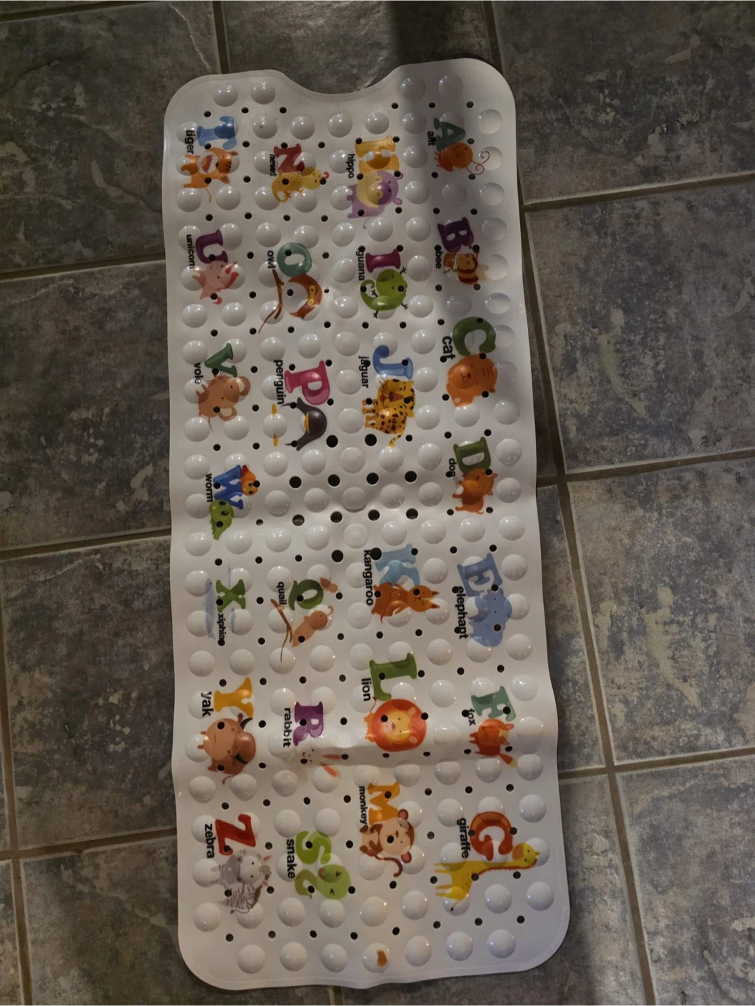 Alphabet and Animal Bath Mat
