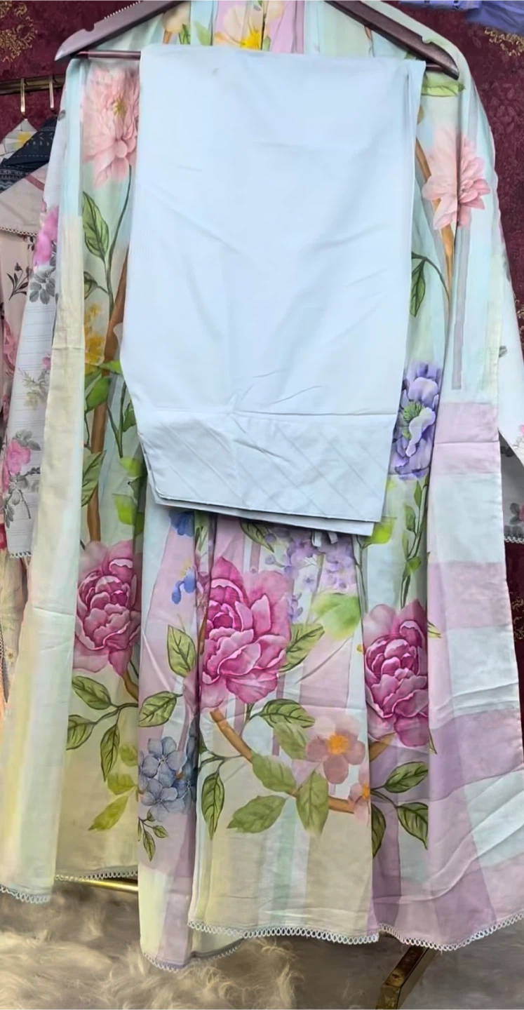 3 pc Cotton Floral Khaadi Suit - photo 2