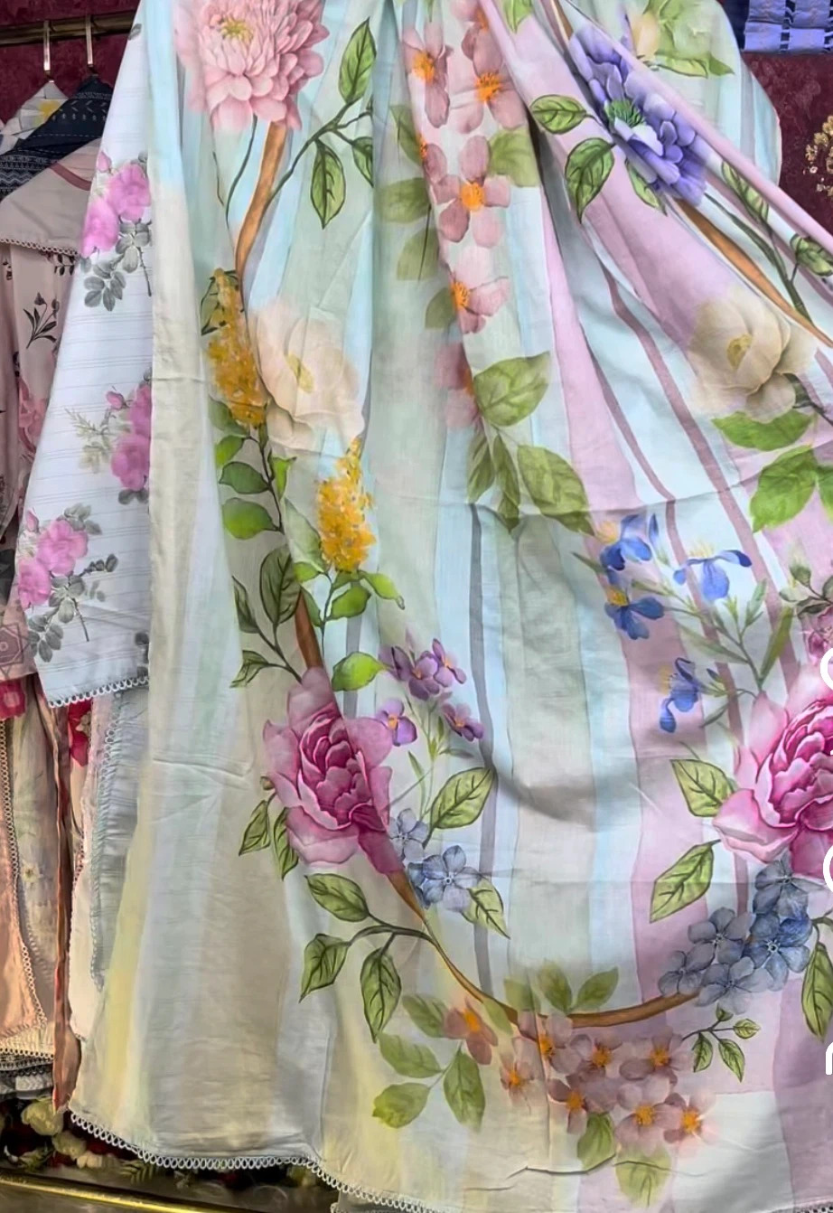 3 pc Cotton Floral Khaadi Suit - photo 4