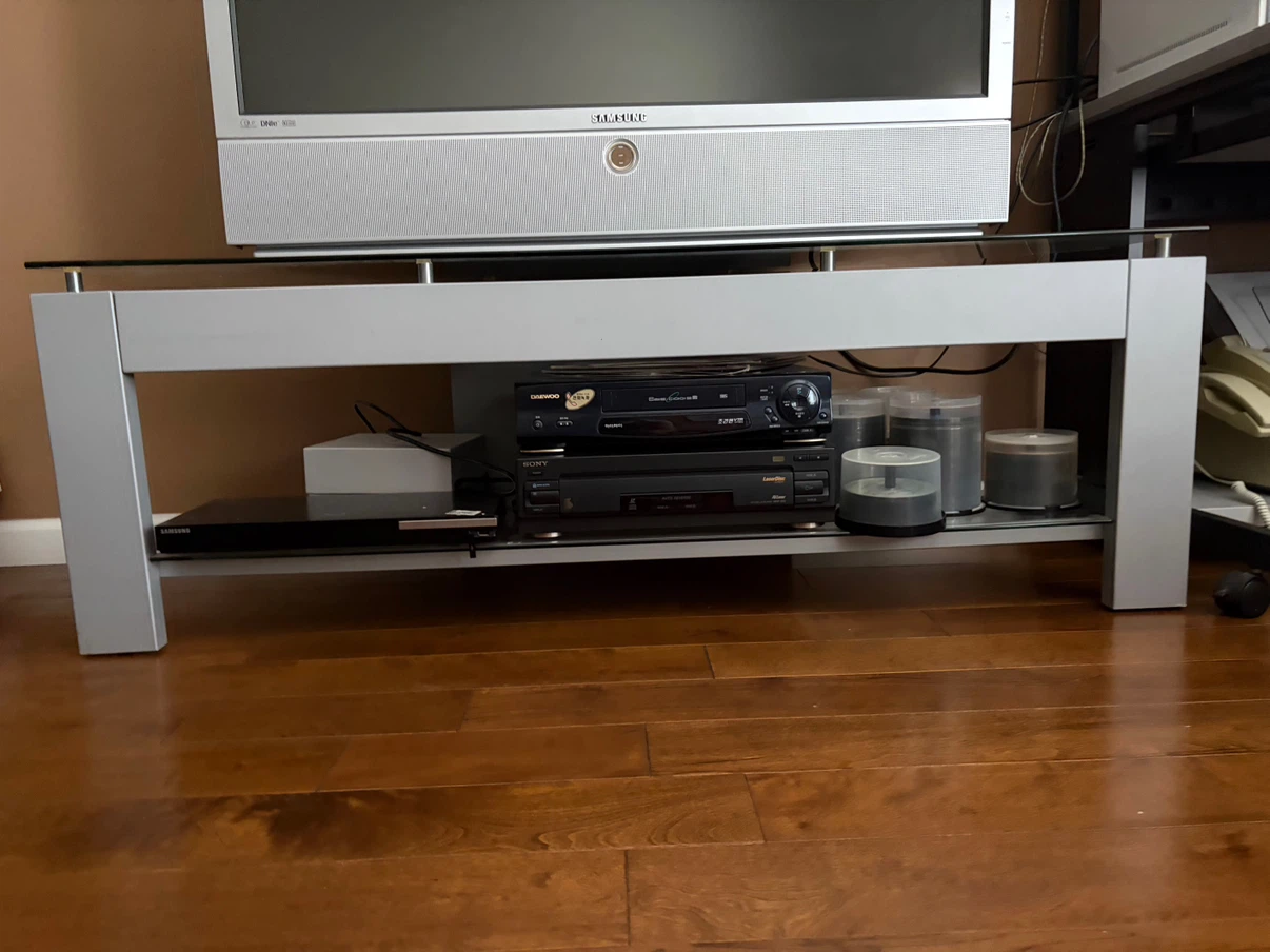 Glass Top TV Stand
