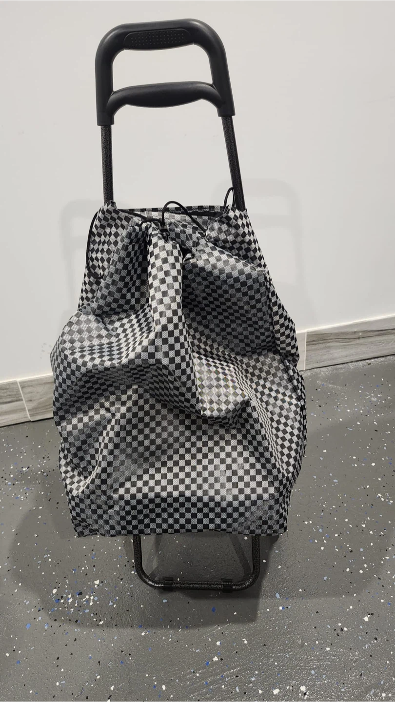 Shopping Cart with Checkerboard Bag - photo 2