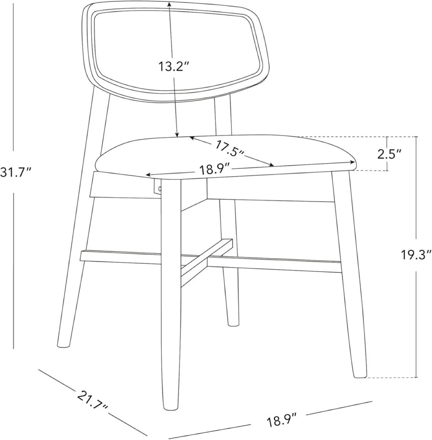 Wooden Chair set of 2 - photo 2