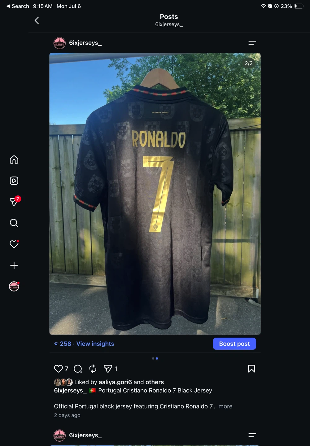 Portugal Cristiano Ronaldo #7 Black Jersey - photo 2