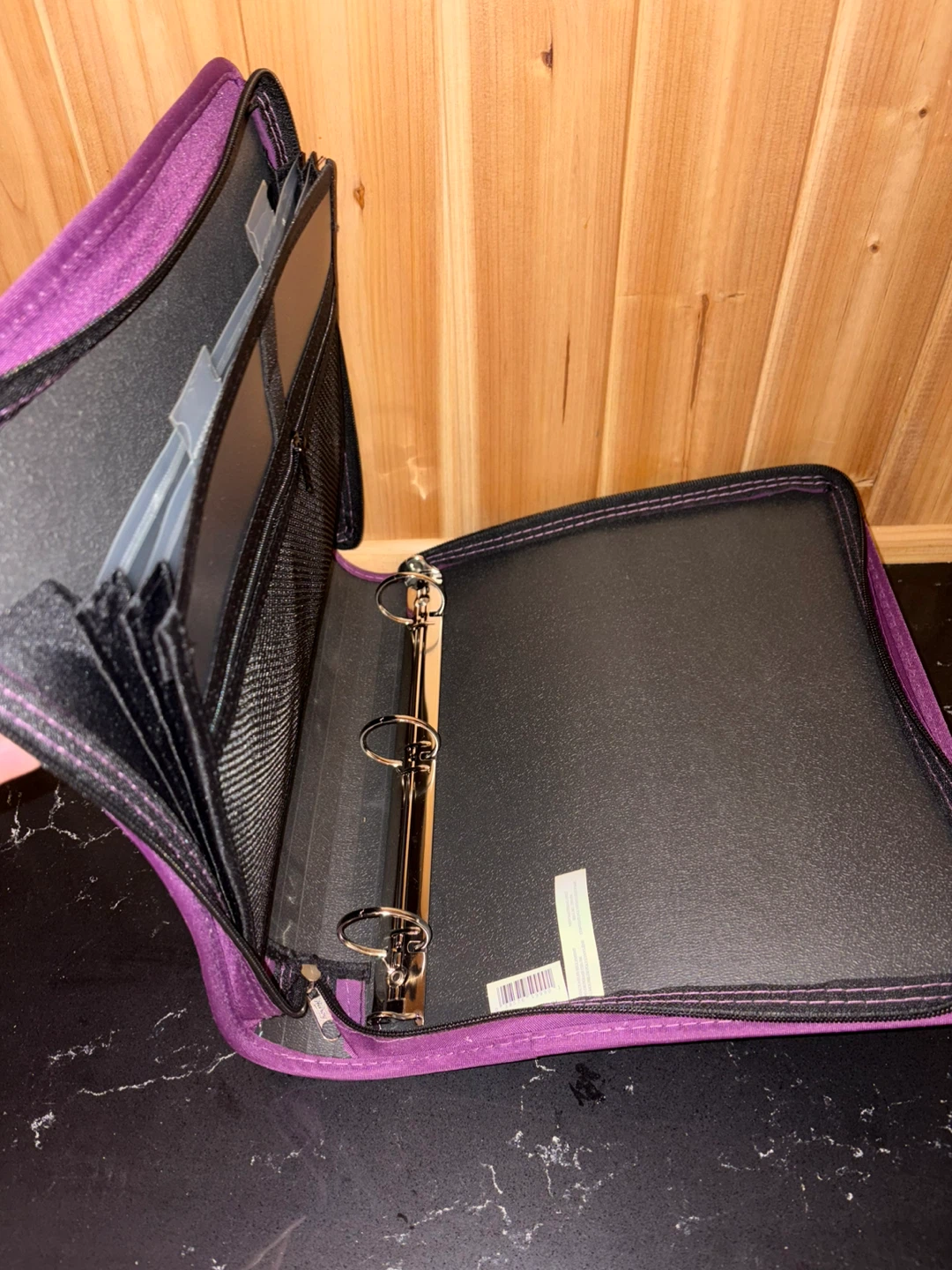 Purple Zipper Binder with Pockets - photo 2