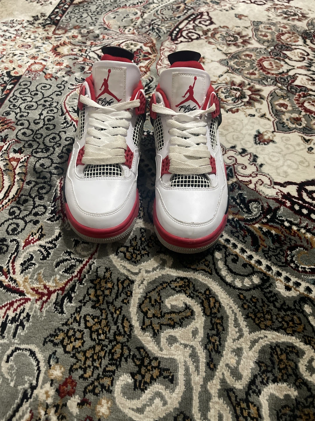 Air Jordan 4 "White/Red" Sneakers