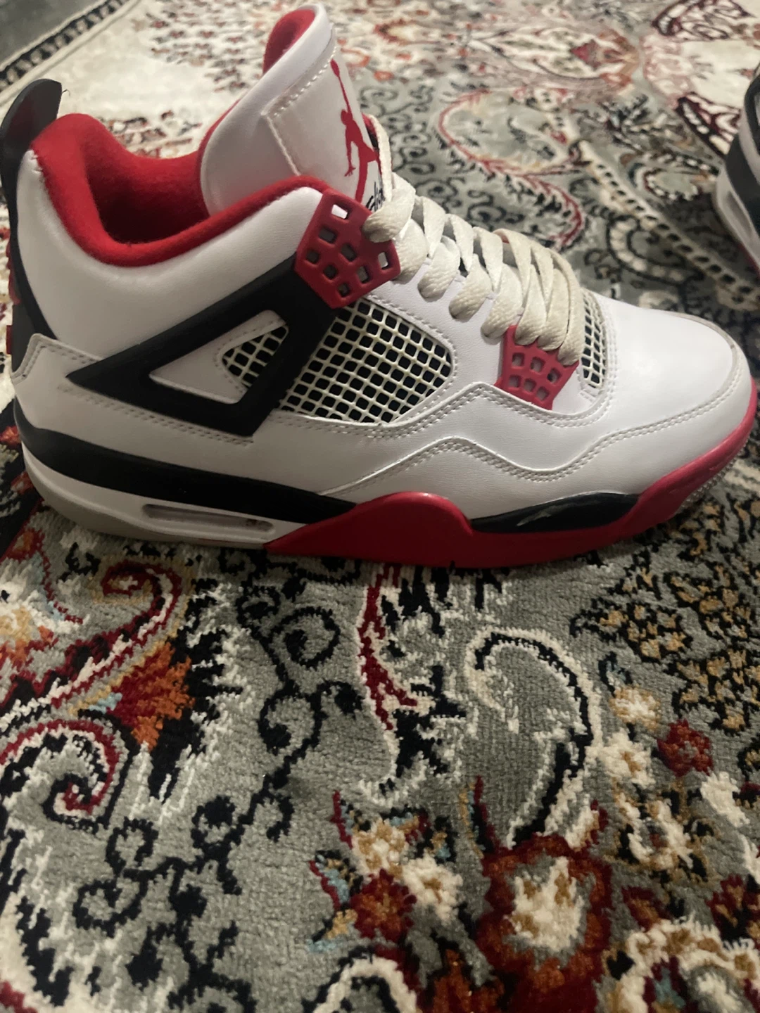 Air Jordan 4 "White/Red" Sneakers - photo 2