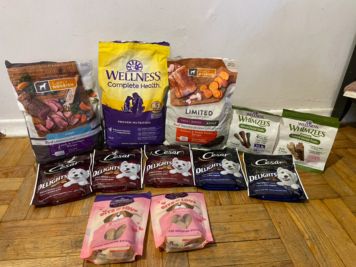Dog Food & Treats Lot