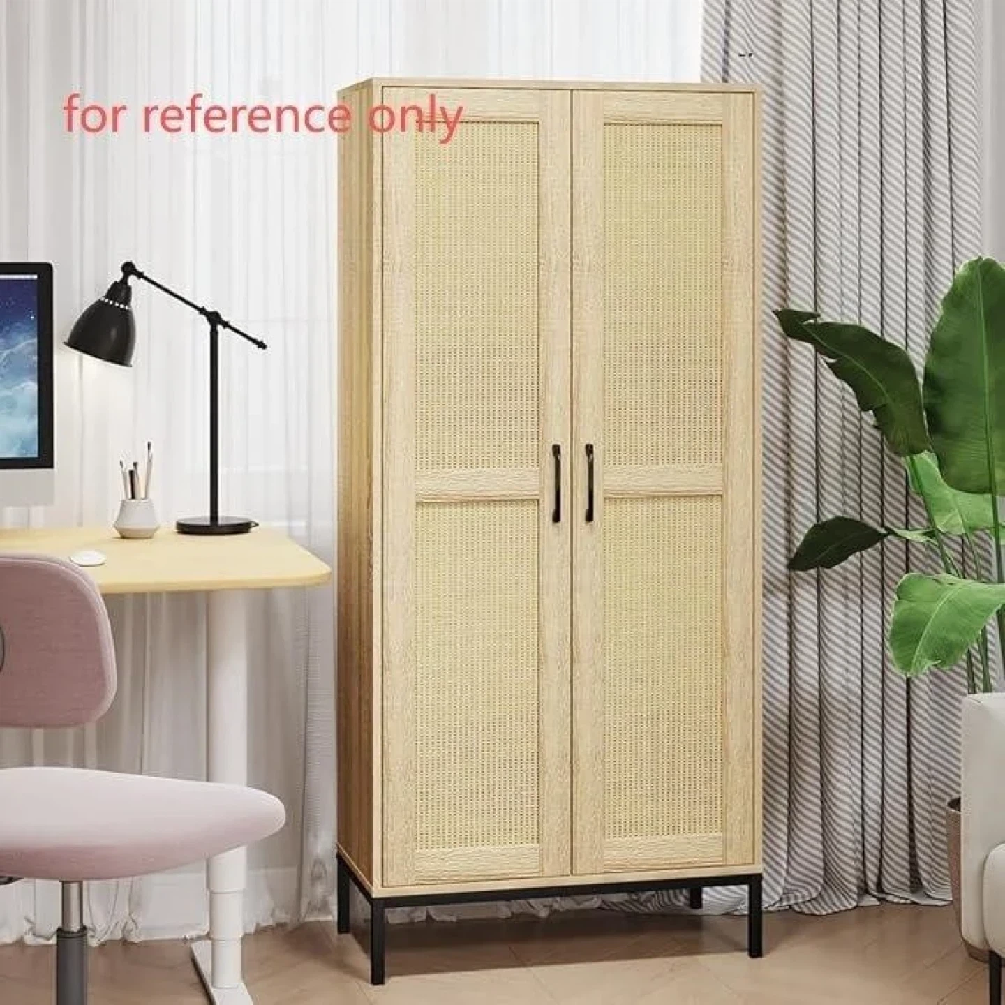 Cane Style Two-Door Wardrobe