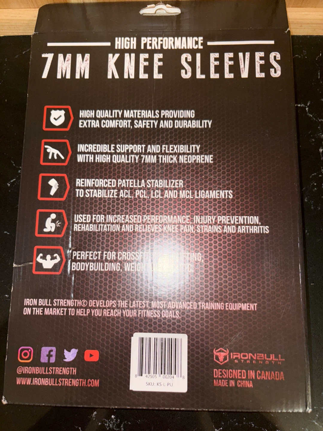 Iron Bull Strength 7mm Knee Sleeves - Size L - photo 2
