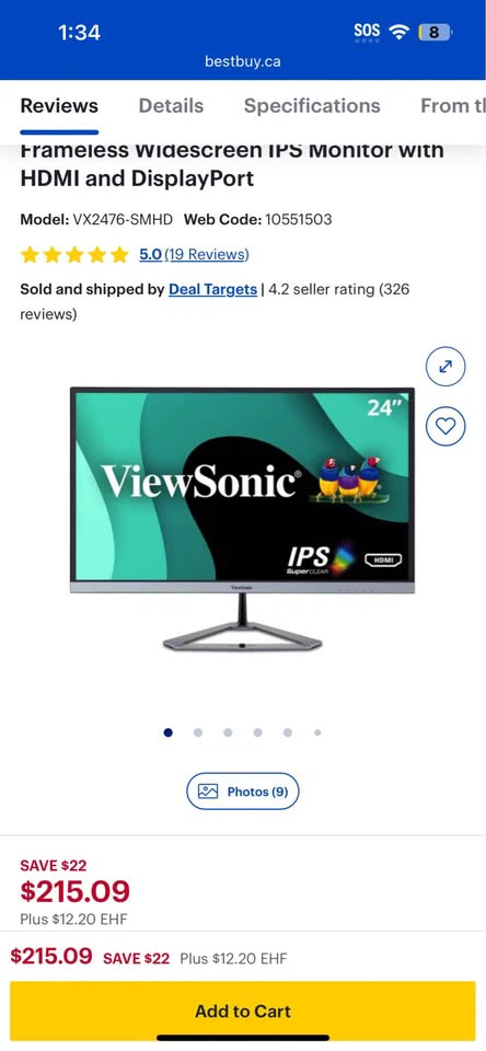 Visonic 24” 1080p Frameless Widescreen Monitor - photo 2