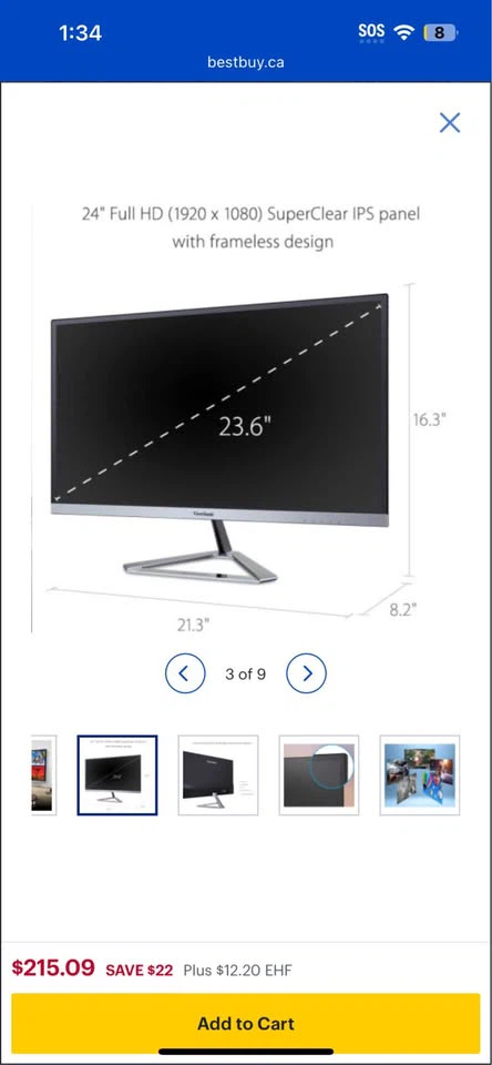 Visonic 24” 1080p Frameless Widescreen Monitor - photo 3