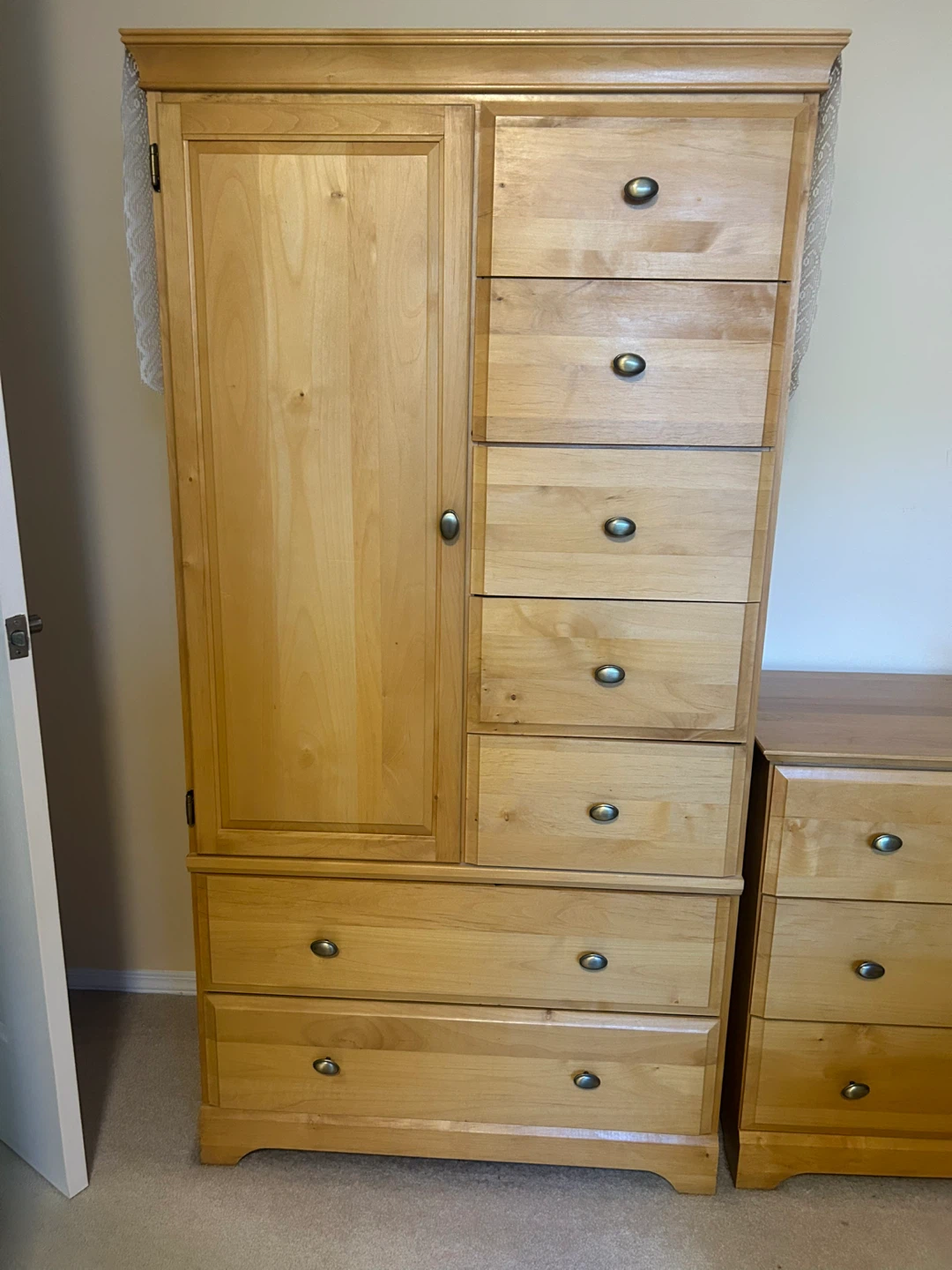 Wooden Dresser and Armoire Set - photo 3