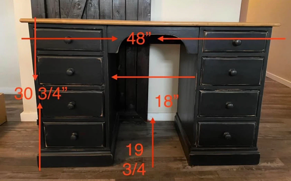 Farmhouse solid wood desk - photo 3