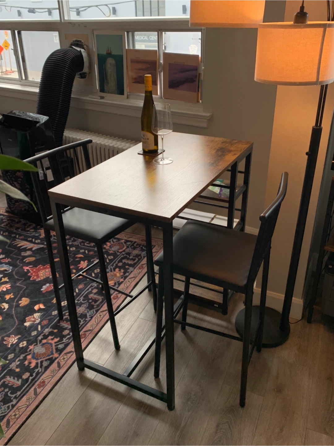 Industrial Bar Table Set with 2 Stools - photo 3