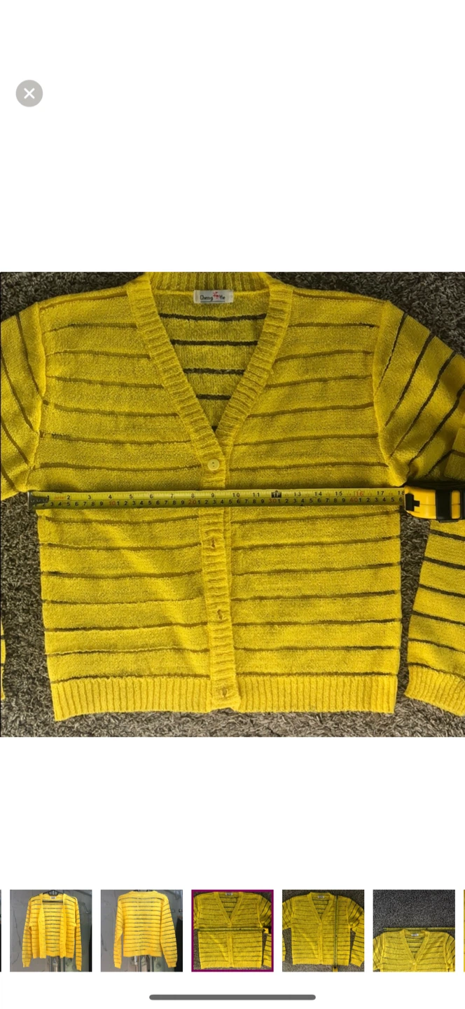 Yellow cardigan sz S - photo 5