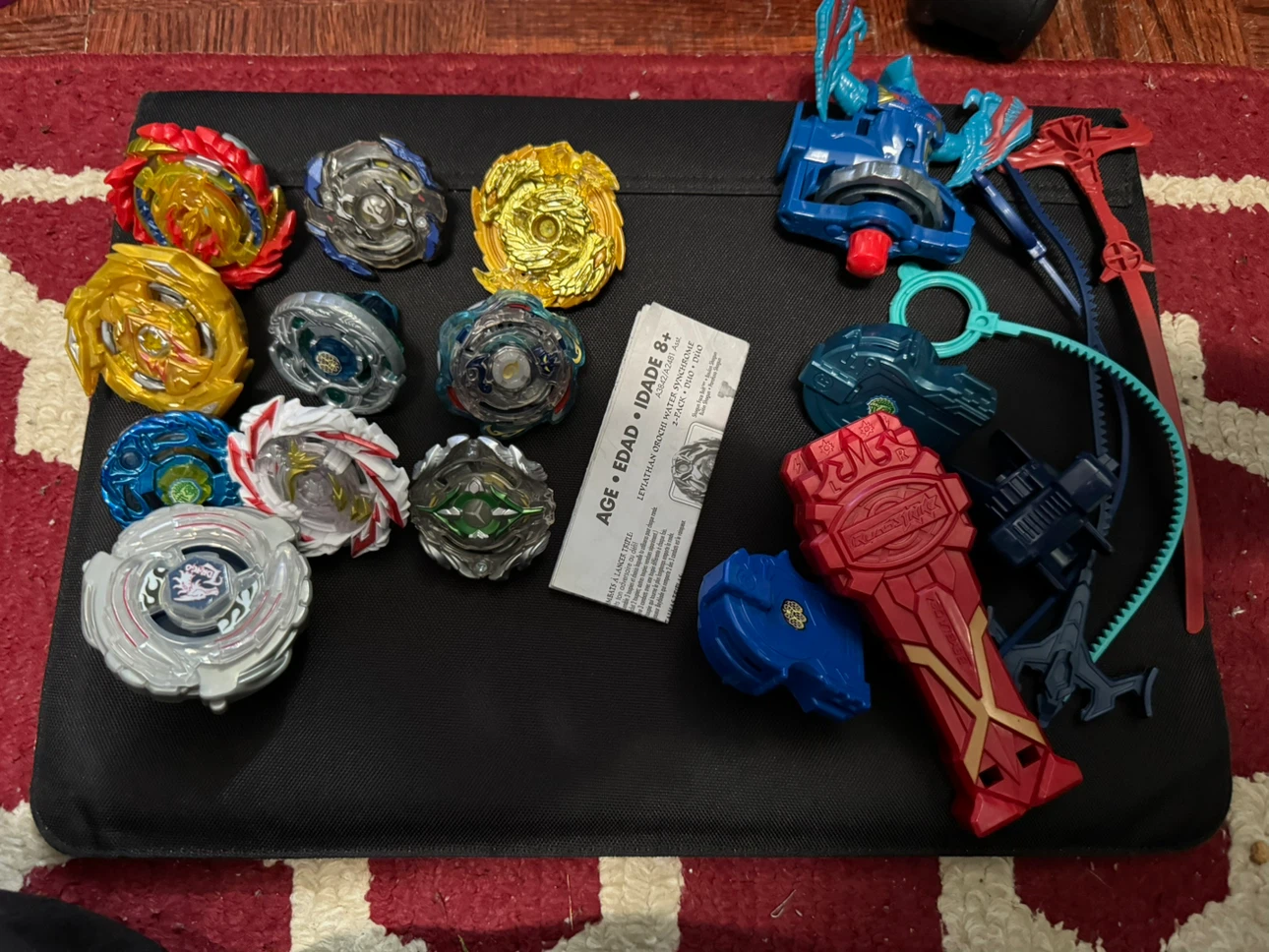 Beyblades Lot with Launchers and Accessories