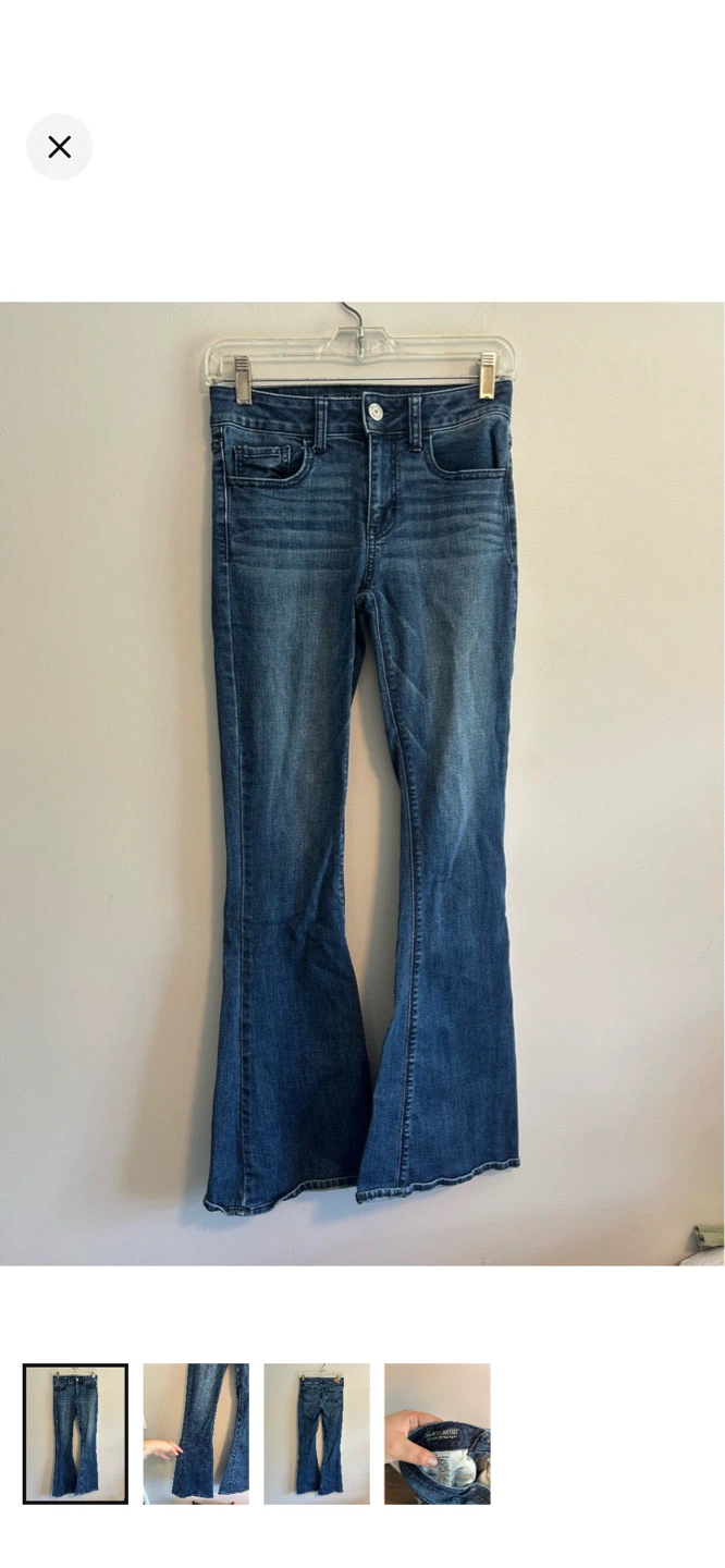 American Eagle Hi-Rise Artist Super Stretch Flare Jeans