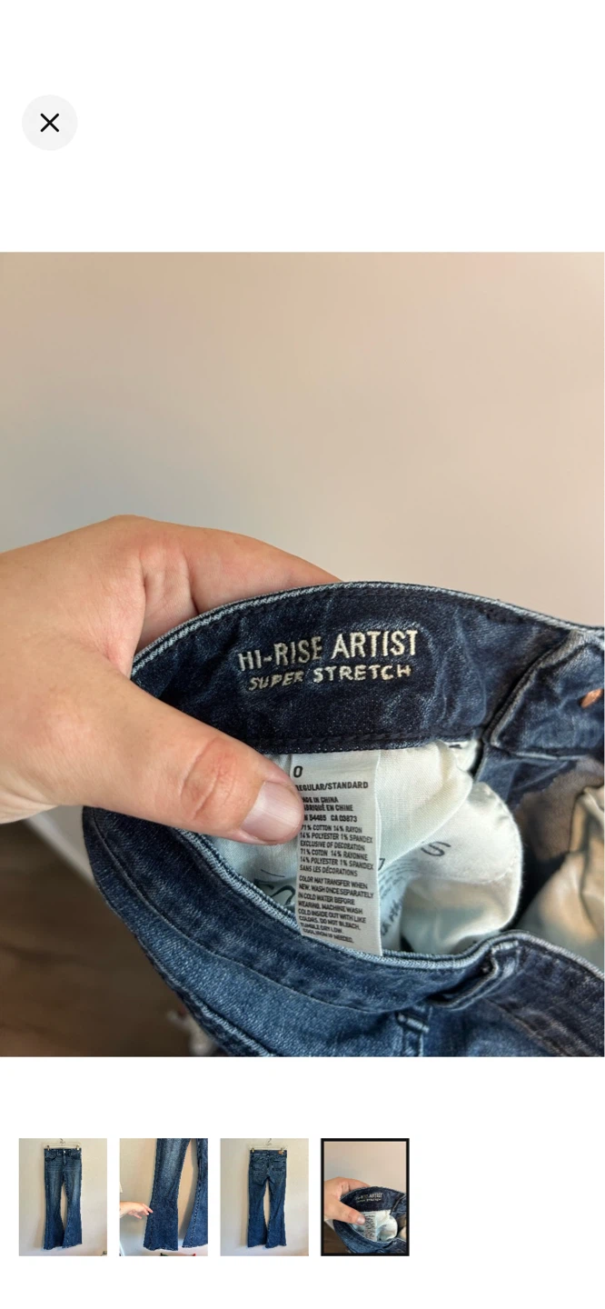 American Eagle Hi-Rise Artist Super Stretch Flare Jeans - photo 4