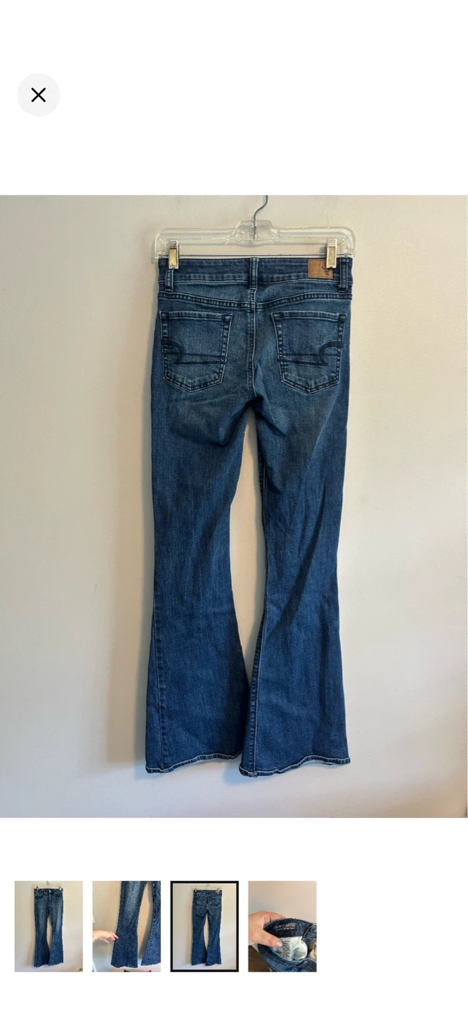 American Eagle Hi-Rise Artist Super Stretch Flare Jeans - photo 3