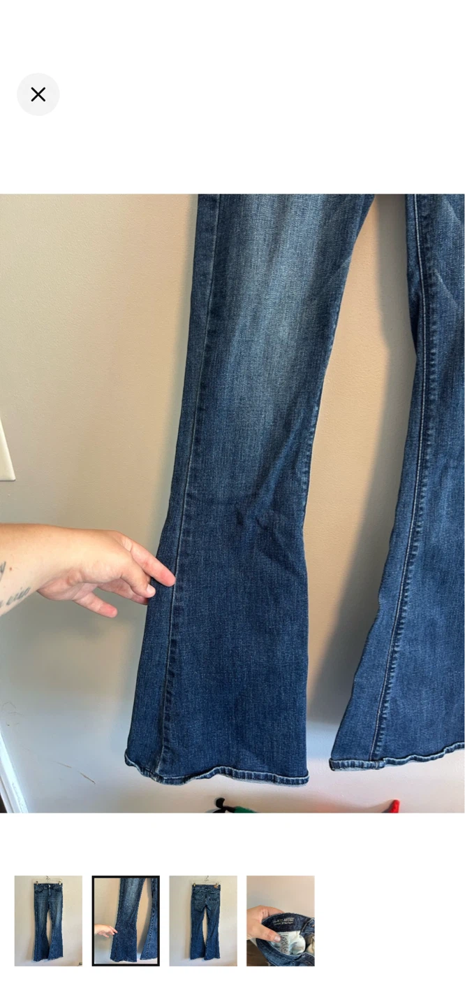 American Eagle Hi-Rise Artist Super Stretch Flare Jeans - photo 2
