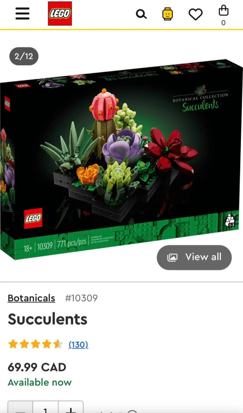 LEGO Botanical Collection Succulents Set #10309